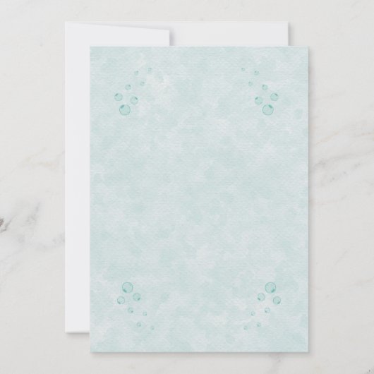 Zeemeermin verjaardagsuitnodiging Onder het zee fe Kaart (Achterkant)