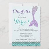 Zeemeermin Verjaardagsuitnodiging · Onder het Zee  Kaart (Voorkant)