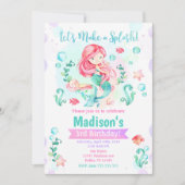 Zeemeermin Verjaardagsuitnodiging / Onder het Zee  Kaart (Voorkant)