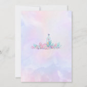 Zeemeermin verjaardagsuitnodiging onder het Zee me Kaart (Achterkant)