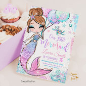 Zeemeermin Verjaardagsuitnodiging Zeemeermin Feest Kaart