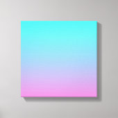 Zeemeermin verloopgradiënt paars roze aqua ombre canvas afdruk (Voorkant)