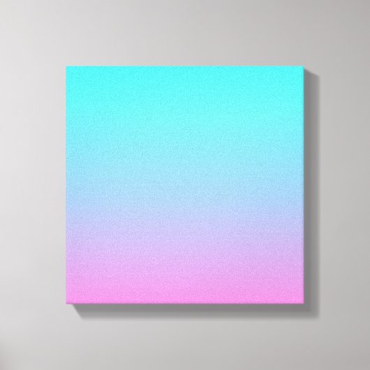 Zeemeermin verloopgradiënt paars roze aqua ombre canvas afdruk (Voorkant)