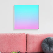 Zeemeermin verloopgradiënt paars roze aqua ombre canvas afdruk (Insitu (Woonkamer))