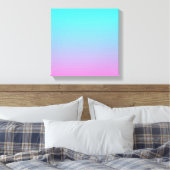 Zeemeermin verloopgradiënt paars roze aqua ombre canvas afdruk (Insitu (Slaapkamer))