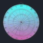 Zeemeermin verloopgradiënt paars roze aqua ombre dartbord<br><div class="desc">Mermaid kleuren gradiënt paars roze aqua ombre home accessoires. Mermaid kleuren room accessoires</div>