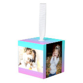 Zeemeermin verloopgradiënt paars roze aqua ombre decoratie (Voorkant hoekig)