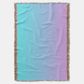 Zeemeermin verloopgradiënt paars roze aqua ombre deken (Voorkant Verticaal)