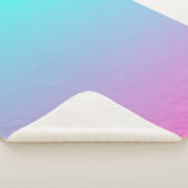 Zeemeermin verloopgradiënt paars roze aqua ombre sherpa deken (3/4)