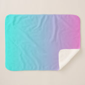 Zeemeermin verloopgradiënt paars roze aqua ombre sherpa deken (Voorkant (horizontaal))