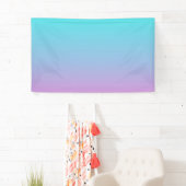 Zeemeermin verloopgradiënt paars roze aqua ombre spandoek (Insitu)