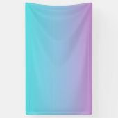 Zeemeermin verloopgradiënt paars roze aqua ombre spandoek (Verticaal)