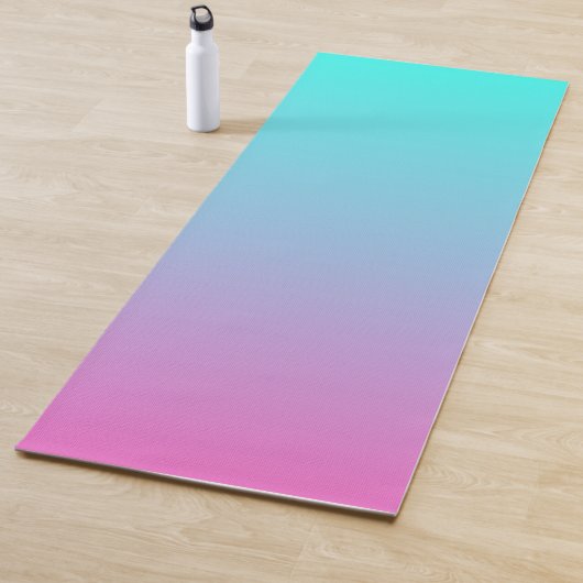 Zeemeermin verloopgradiënt paars roze aqua ombre yogamat (In situ)