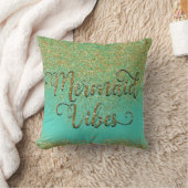 Zeemeermin Vibe Goud Cascaderende Glitter & Schubb Kussen (Deken)