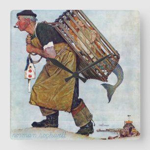 Zeemeermin Vierkante Klok