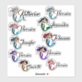 Zeemeermin Vinyl Naamstickers Sticker (Vel)