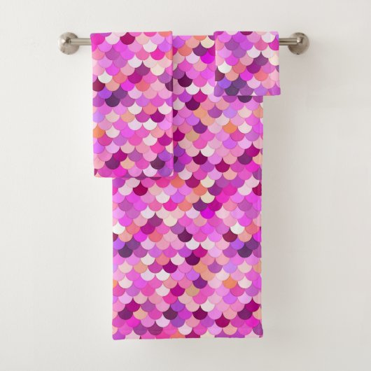 Zeemeermin, Violet, Amethyst en koraal Bad Handdoek (Insitu)