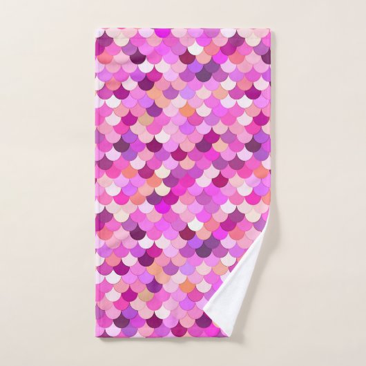 Zeemeermin, Violet, Amethyst en koraal Bad Handdoek (Handdoek)