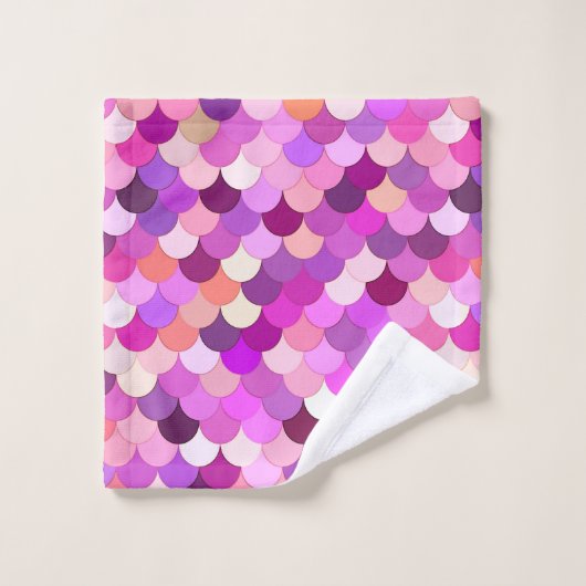 Zeemeermin, Violet, Amethyst en koraal Bad Handdoek (Wasdoekje)