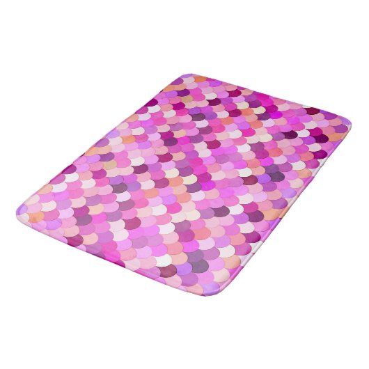 Zeemeermin, Violet, Amethyst en koraal Badmat (Gekanteld)