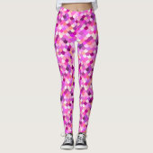 Zeemeermin, Violet, Amethyst en koraal Leggings (Voorkant)