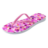 Zeemeermin, Violet, Amethyst en koraal Teenslippers (Schuin)