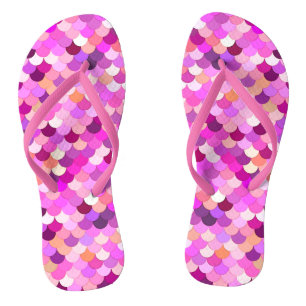 Zeemeermin, Violet, Amethyst en koraal Teenslippers