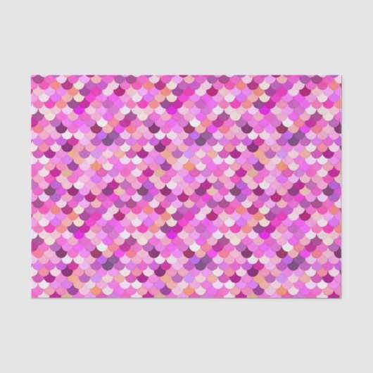 Zeemeermin, Violet, Amethyst en koraal Tissuepapier (Voorkant)