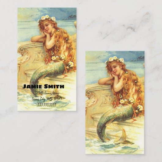  zeemeermin visitekaartje (Voorkant / Achterkant)