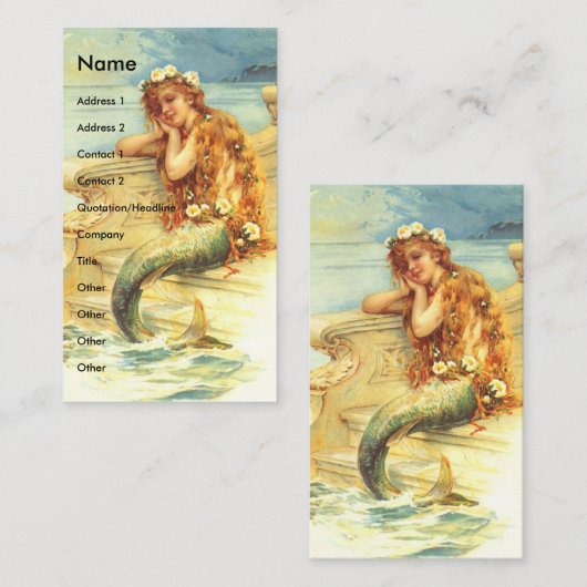  zeemeermin visitekaartje (Voorkant / Achterkant)