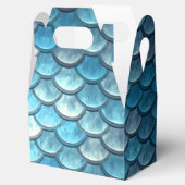 Zeemeermin visschaaltjes Turquoise Gable Favor Box Bedankdoosjes (Geopend)