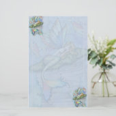Zeemeermin Vissen Briefpapier door Molly Harrison (Staand voorkant)