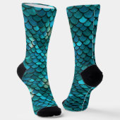 Zeemeermin Vissen Schubben Sokken (Gebogen)