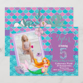 Zeemeermin volgens Zee 5e uitnodiging (Voorkant / Achterkant)