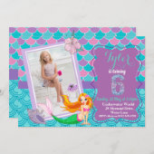 Zeemeermin volgens Zee 6e uitnodiging (Voorkant / Achterkant)