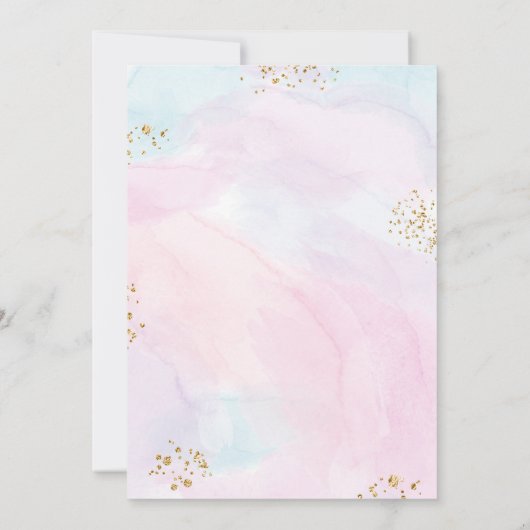 Zeemeermin Vonken Gouden Verjaardag Kaart (Achterkant)