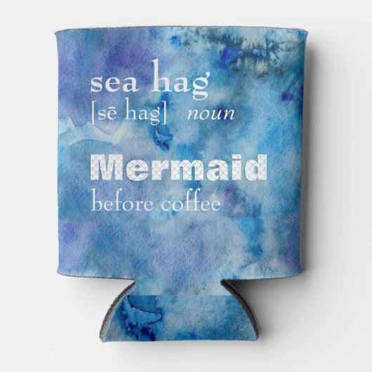 Zeemeermin voor koffie | Grappig Zee HAG Definitie Blikjeskoeler (Voorkant)