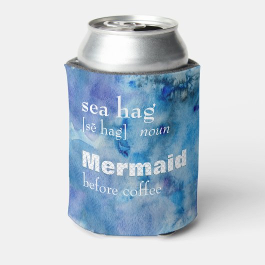 Zeemeermin voor koffie | Grappig Zee HAG Definitie Blikjeskoeler (Blikje Achterkant)