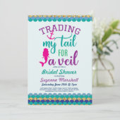 Zeemeermin Vrijgezellenfeest Nodig Holiday Ocean Z Kaart (Staand voorkant)