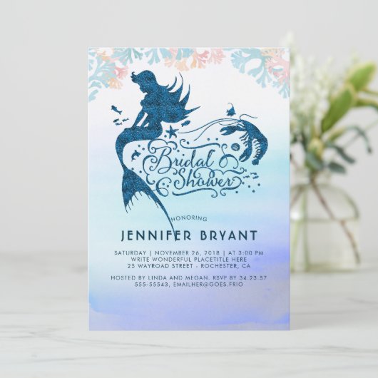 Zeemeermin Vrijgezellenfeest onder het Zee van Lie Kaart (Staand voorkant)