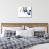 Zeemeermin Vrouw Fantasie Surreal Art Tekening Canvas Afdruk (Insitu (Slaapkamer))