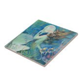  zeemeermin w Pearl Nautical Ocean Nautical Tegeltje (Zijkant)