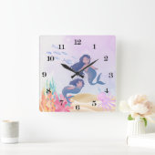 Zeemeermin wandklok - uurwerk voor een magische to (Huis)