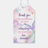 Zeemeermin Waterverf Birthday onder Zee Cadeaulabel (Voorkant)