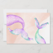 Zeemeermin Waterverf Birthday onder Zee Kaart (Achterkant)