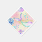 Zeemeermin Waterverf Birthday onder Zee Servet (Hoek)