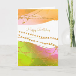 Zeemeermin Waterverf Happy Birthday Fun Kaart