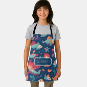 Zeemeermin Waterverf Kleurrijke Gepersonaliseerde Schort (Insitu)
