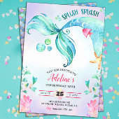 Zeemeermin Waterverf Splish Splash Leuke Verjaarda Kaart