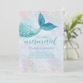 Zeemeermin Waterverf Verjaardag Elke Leeftijd Uitn Kaart (Staand voorkant)